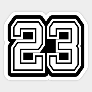 Numbers 23 for a sports team, group, or community Sticker